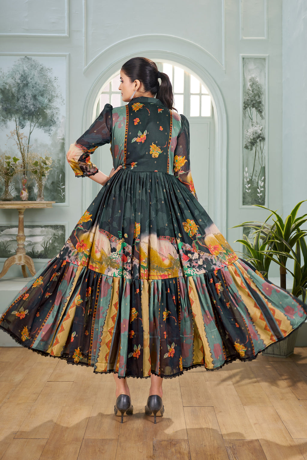 Zehra - Heavy Fancy Long Western Dress