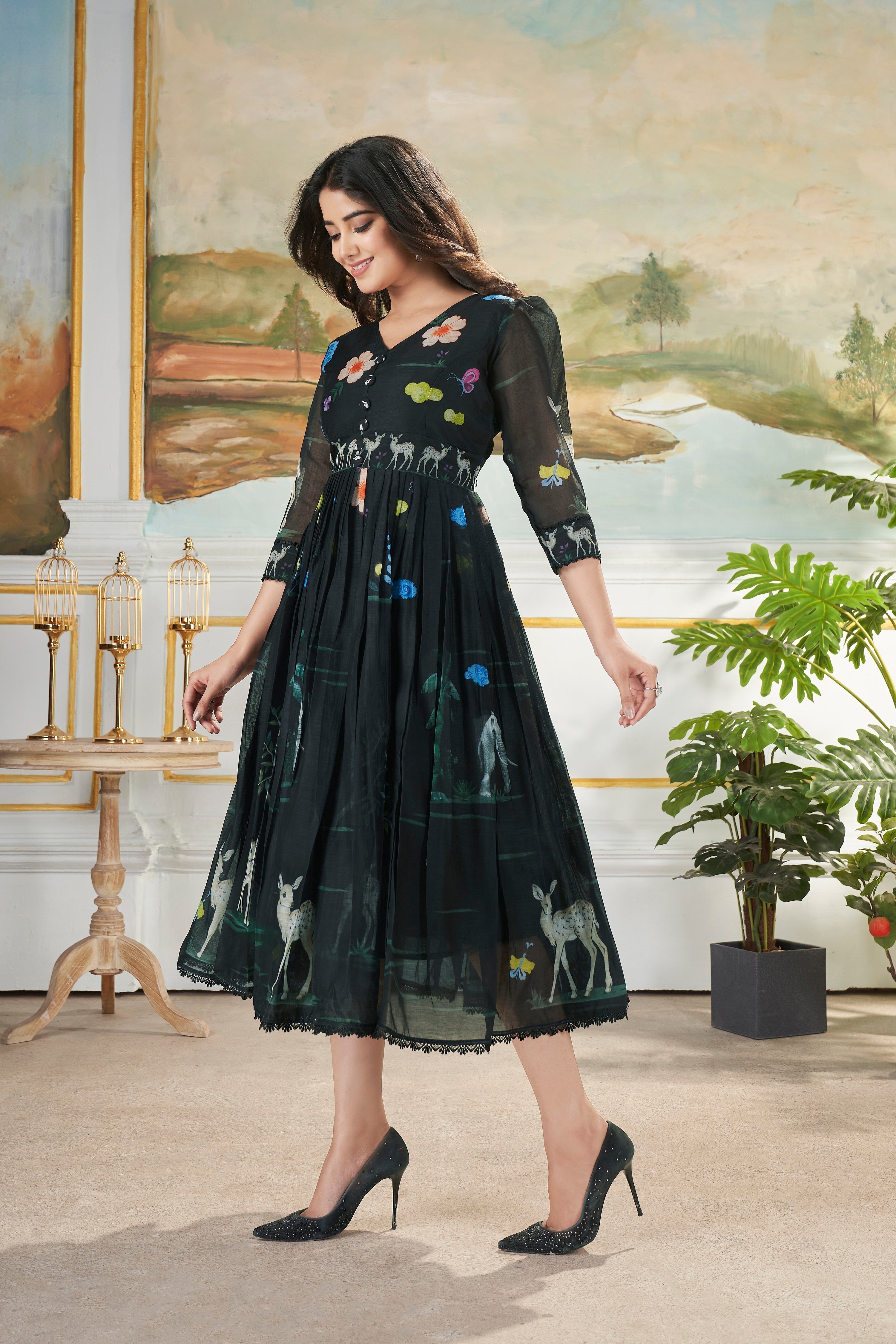 AARVI LONG WESTERN  DRESS