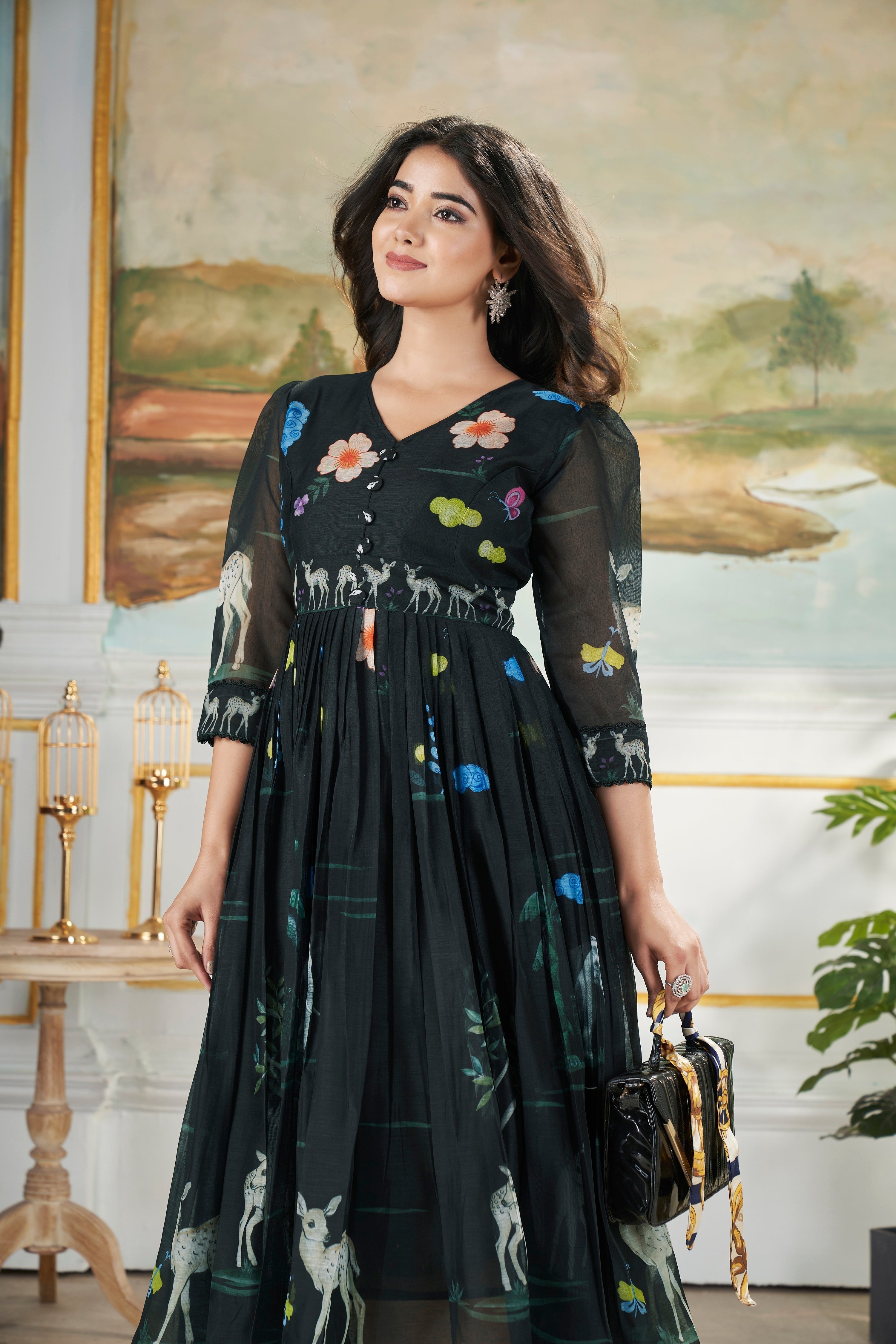 AARVI LONG WESTERN  DRESS