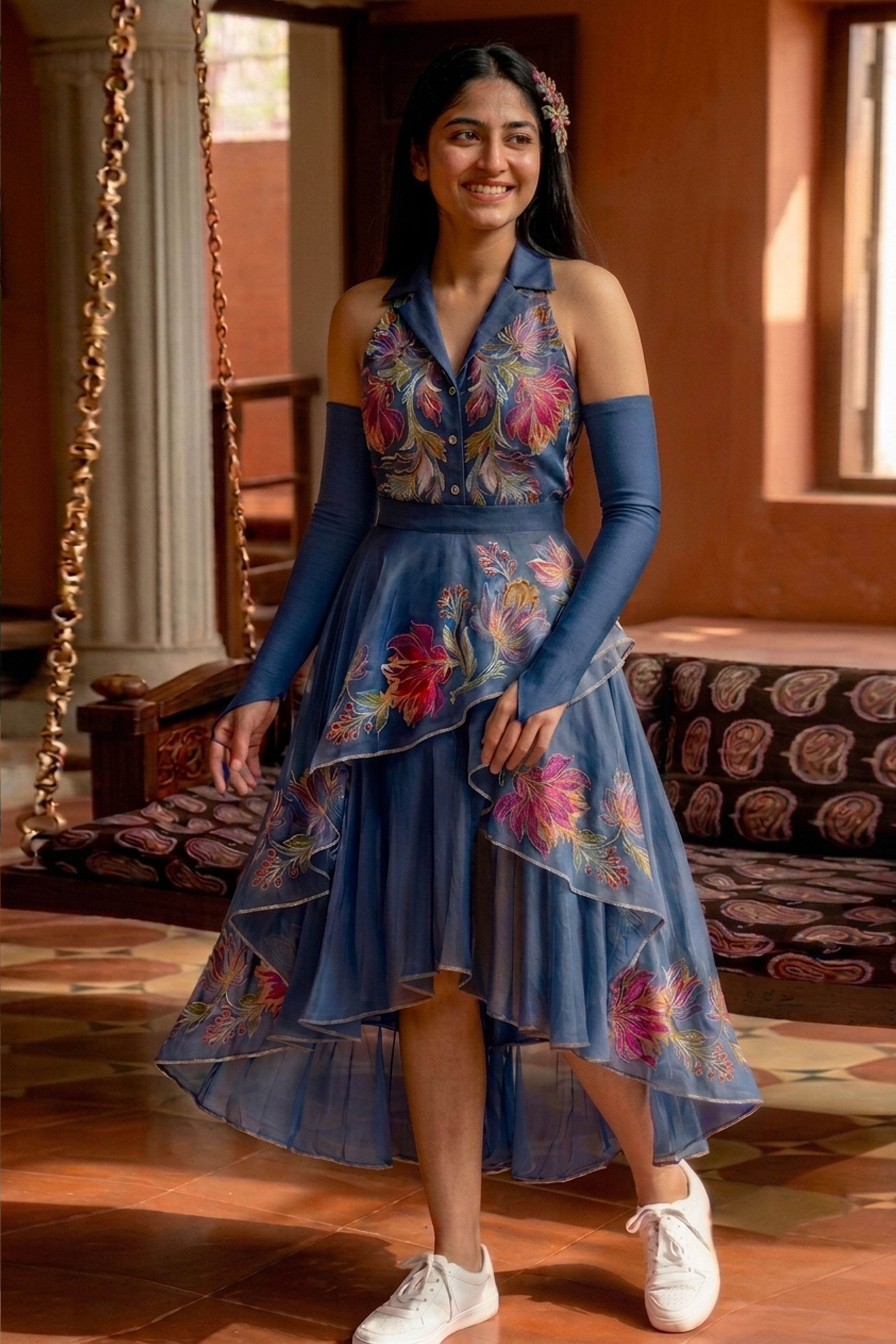 Adaah- Printed Western Wear Dress