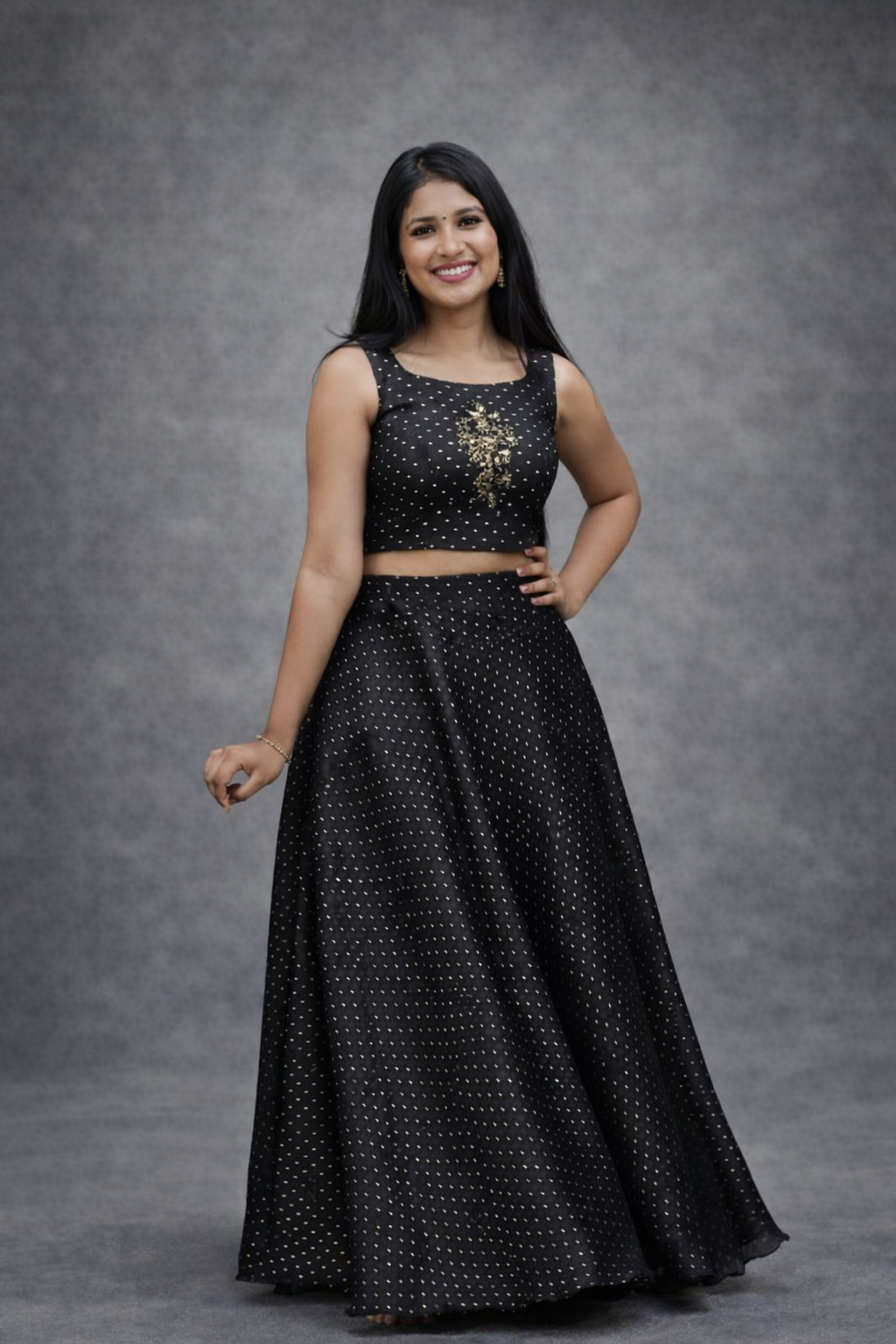Maheera-Skirt Top with Overcoat Set