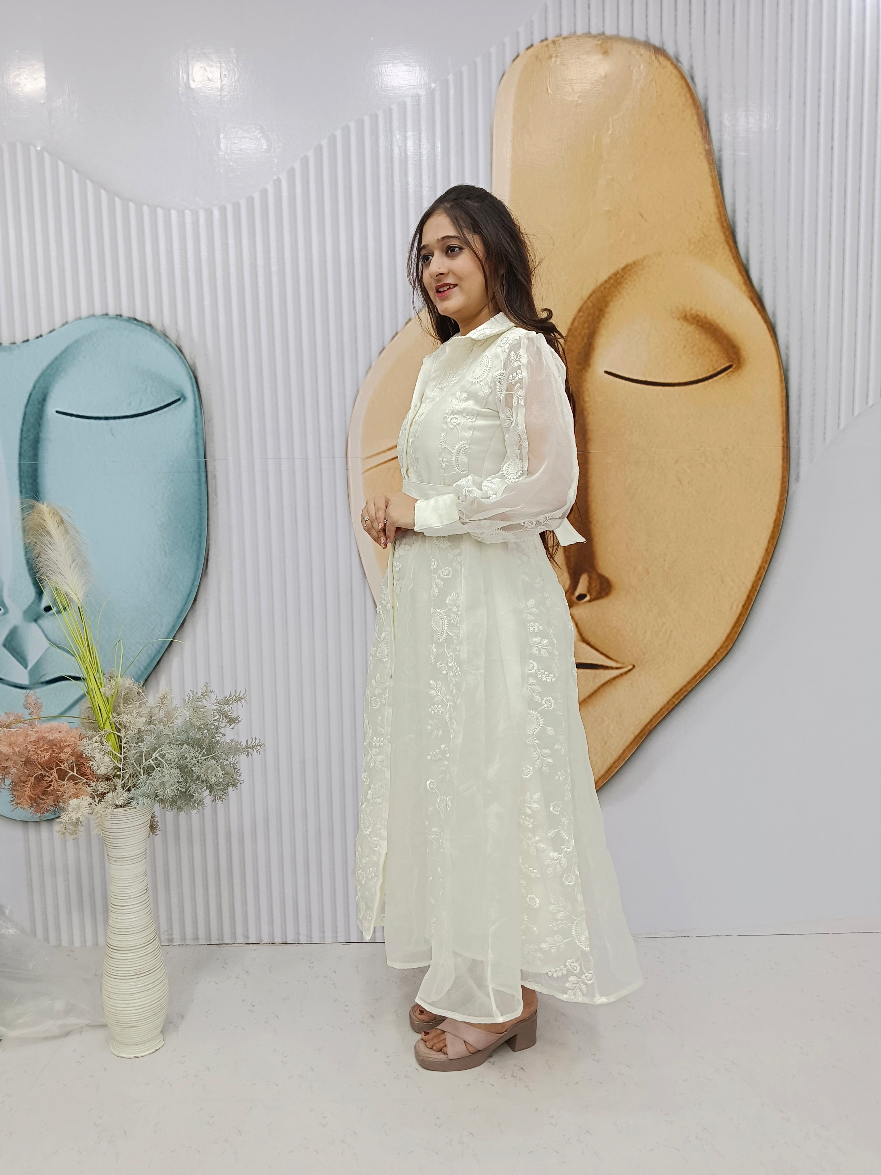 Amirah-Long Western  Shirt Style Dress