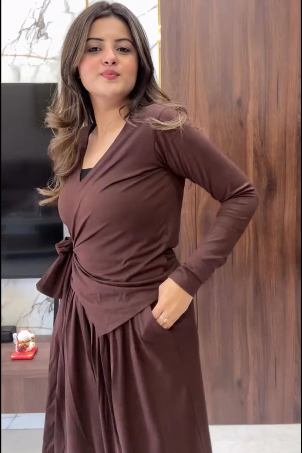 Wipra-Western Wrap Style  Co-Ord Set