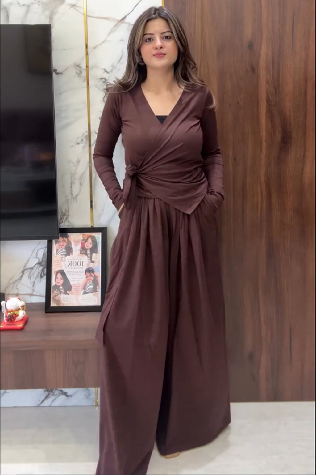 Wipra-Western Wrap Style  Co-Ord Set