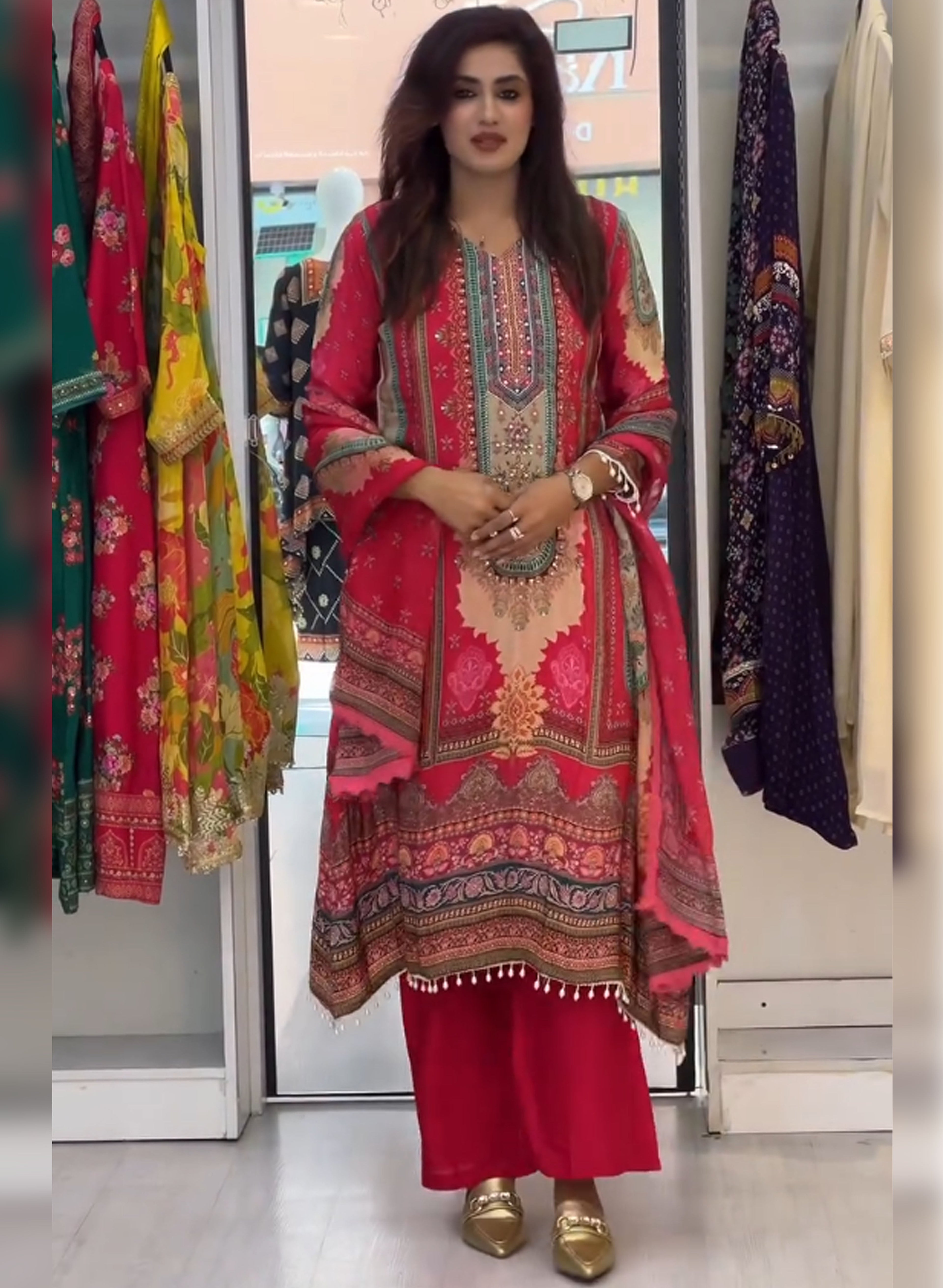 Rashul - Pakistani Heavy Fancy Pair With Dupatta Set