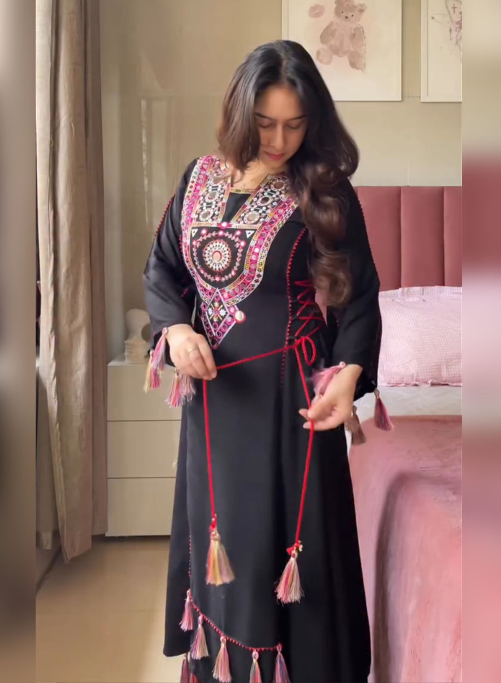 SANGINI – Floral Embroidered Ethnic Dress