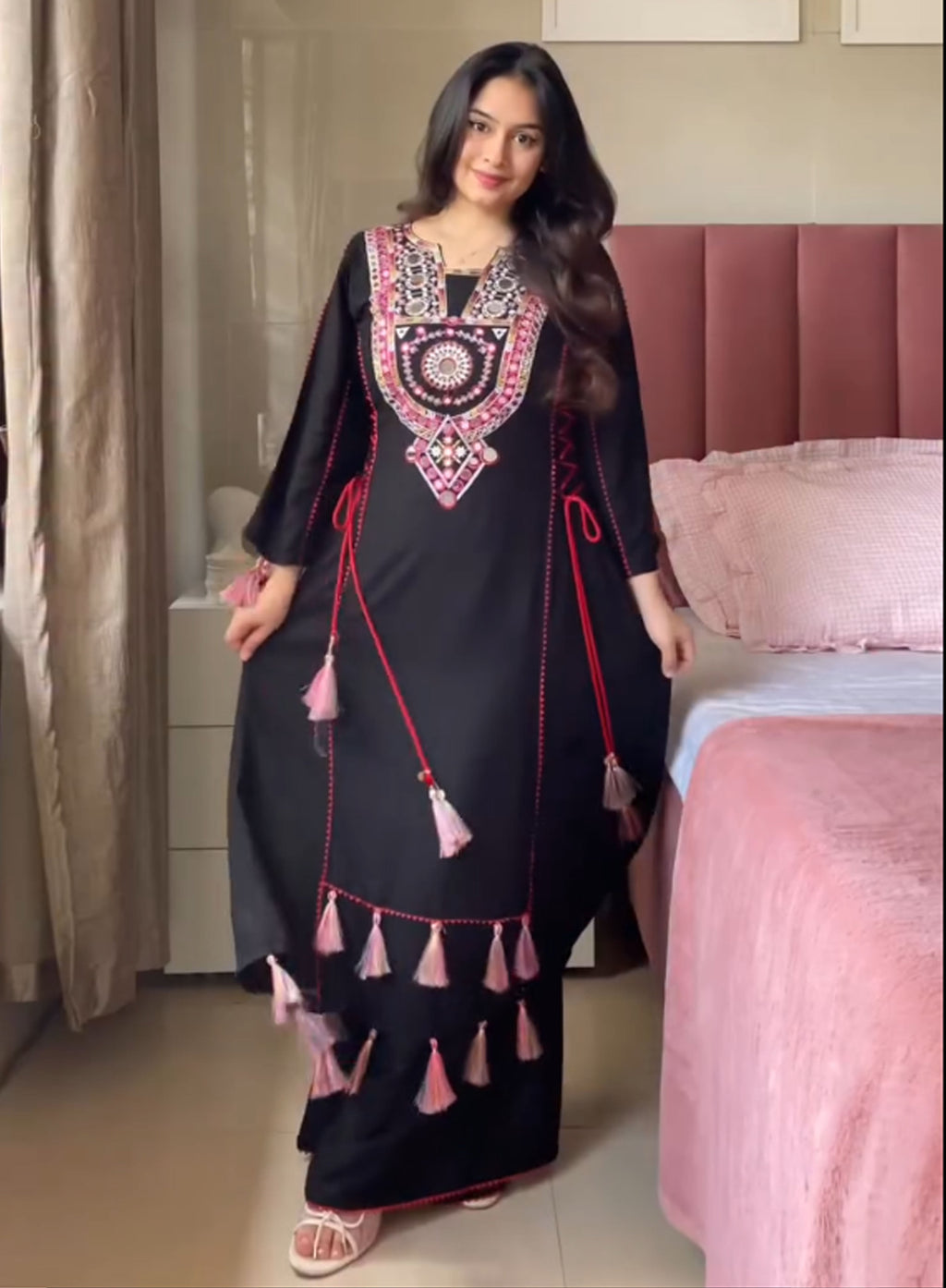SANGINI – Floral Embroidered Ethnic Dress