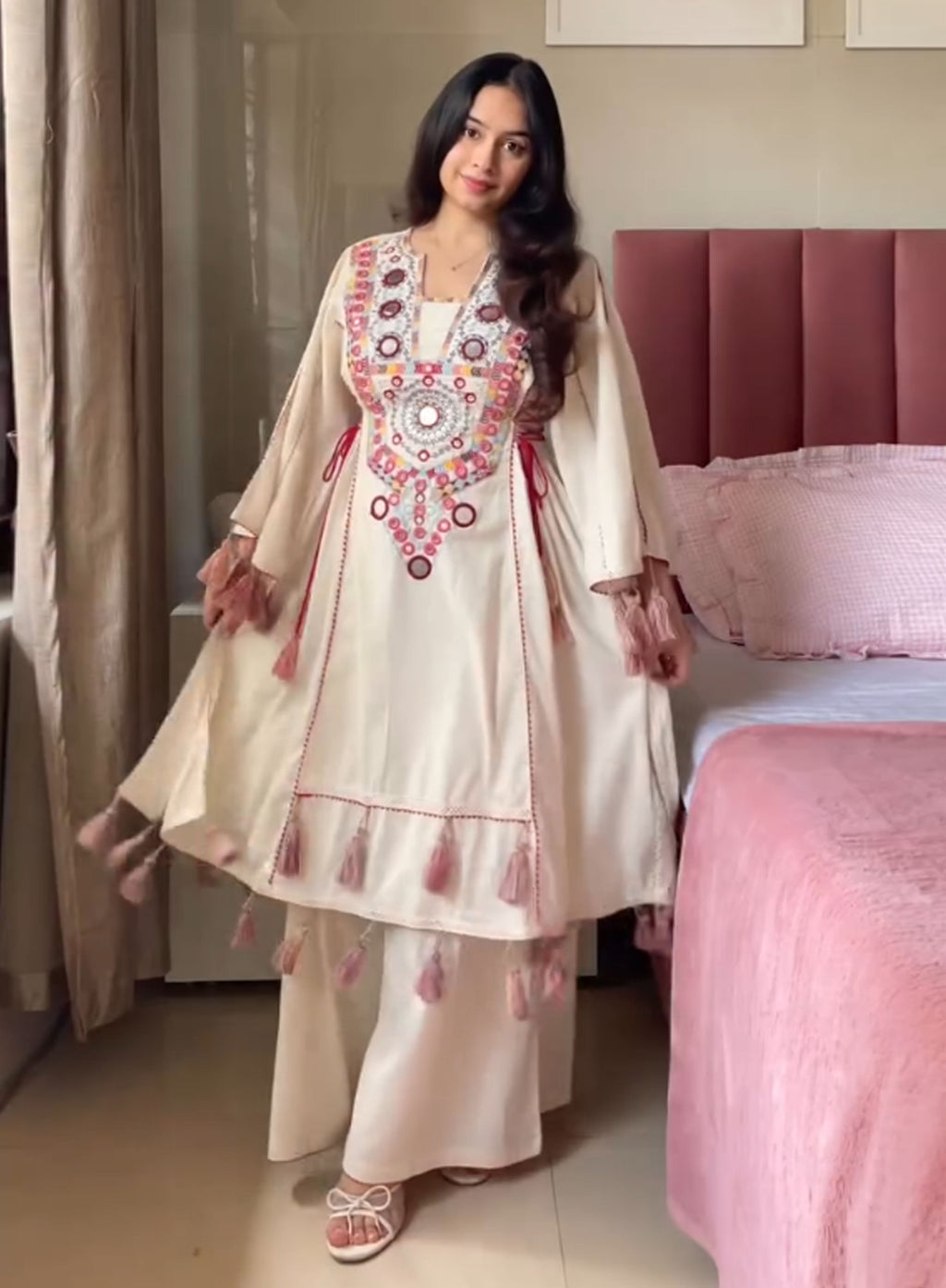 SANGINI – Floral Embroidered Ethnic Dress