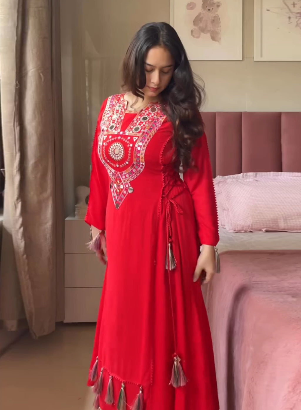 SANGINI – Floral Embroidered Ethnic Dress
