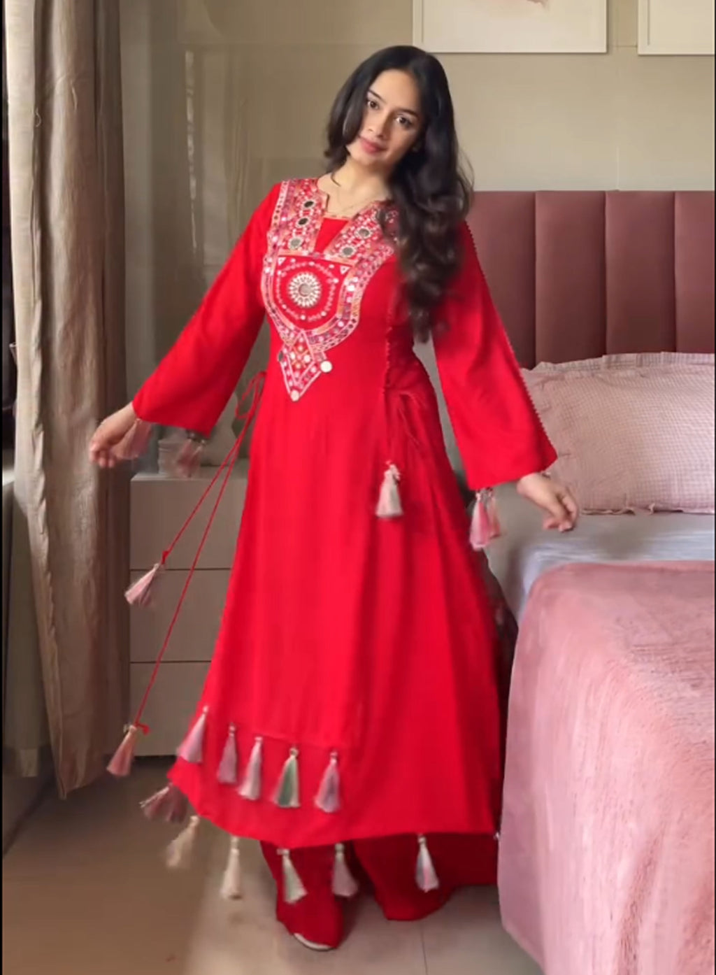 SANGINI – Floral Embroidered Ethnic Dress
