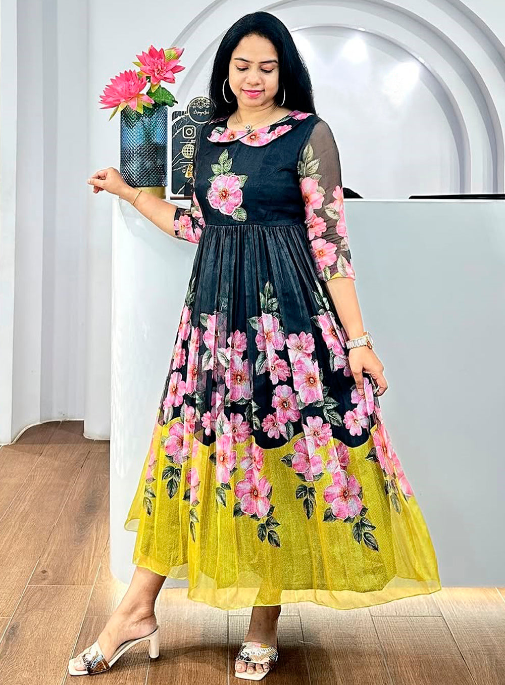 Sayani-Long  Fancy Western Dress
