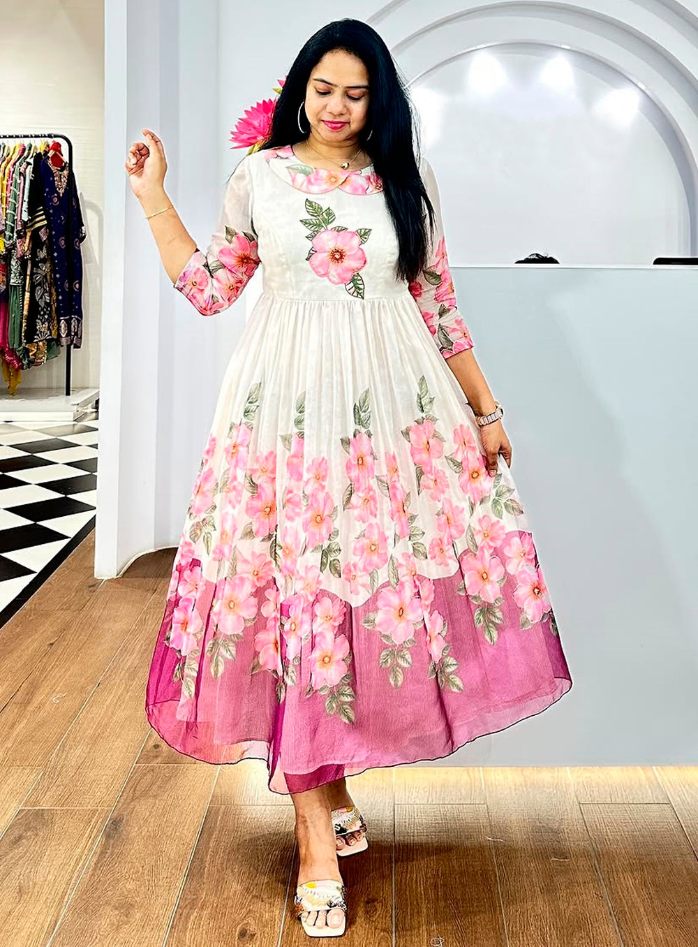 Sayani-Long  Fancy Western Dress