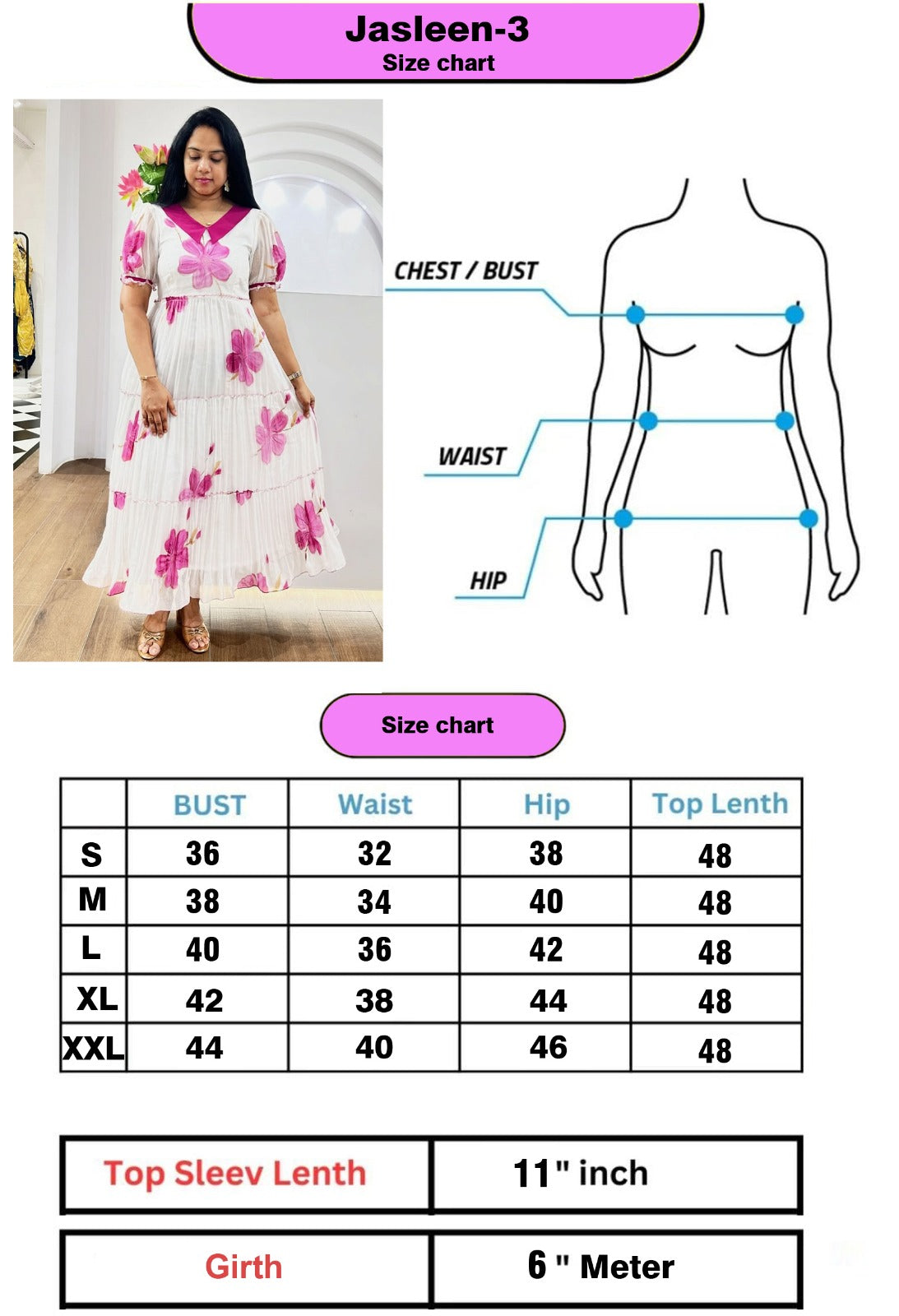 Jasleen2 -Long Flowing Western dress