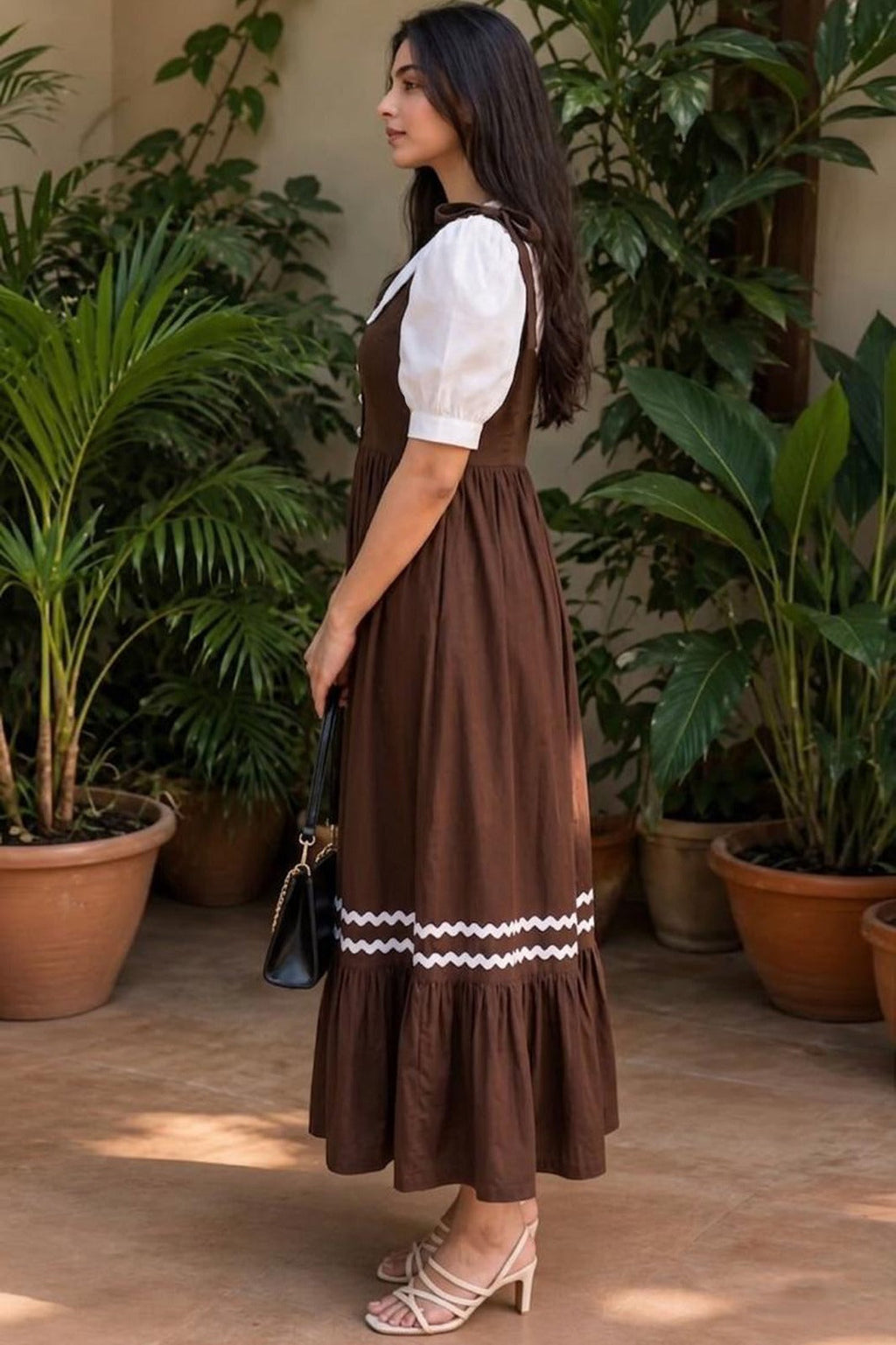 AVANI-Women's Casual Cotton Gown / Midi Dress