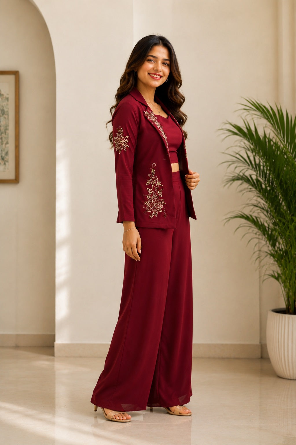 Mouly-Three Piece Suit (Top + Bottom + Jacket Style)