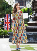 Zoya-Kalamkari Printed Long Party Wear