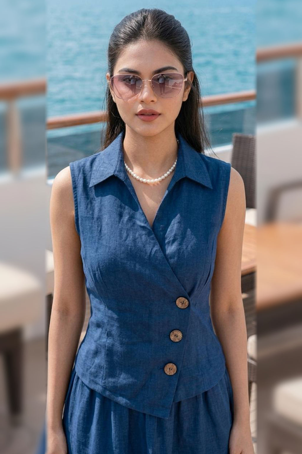 BlueSky-Women's Top Skirt Co-Ord Set