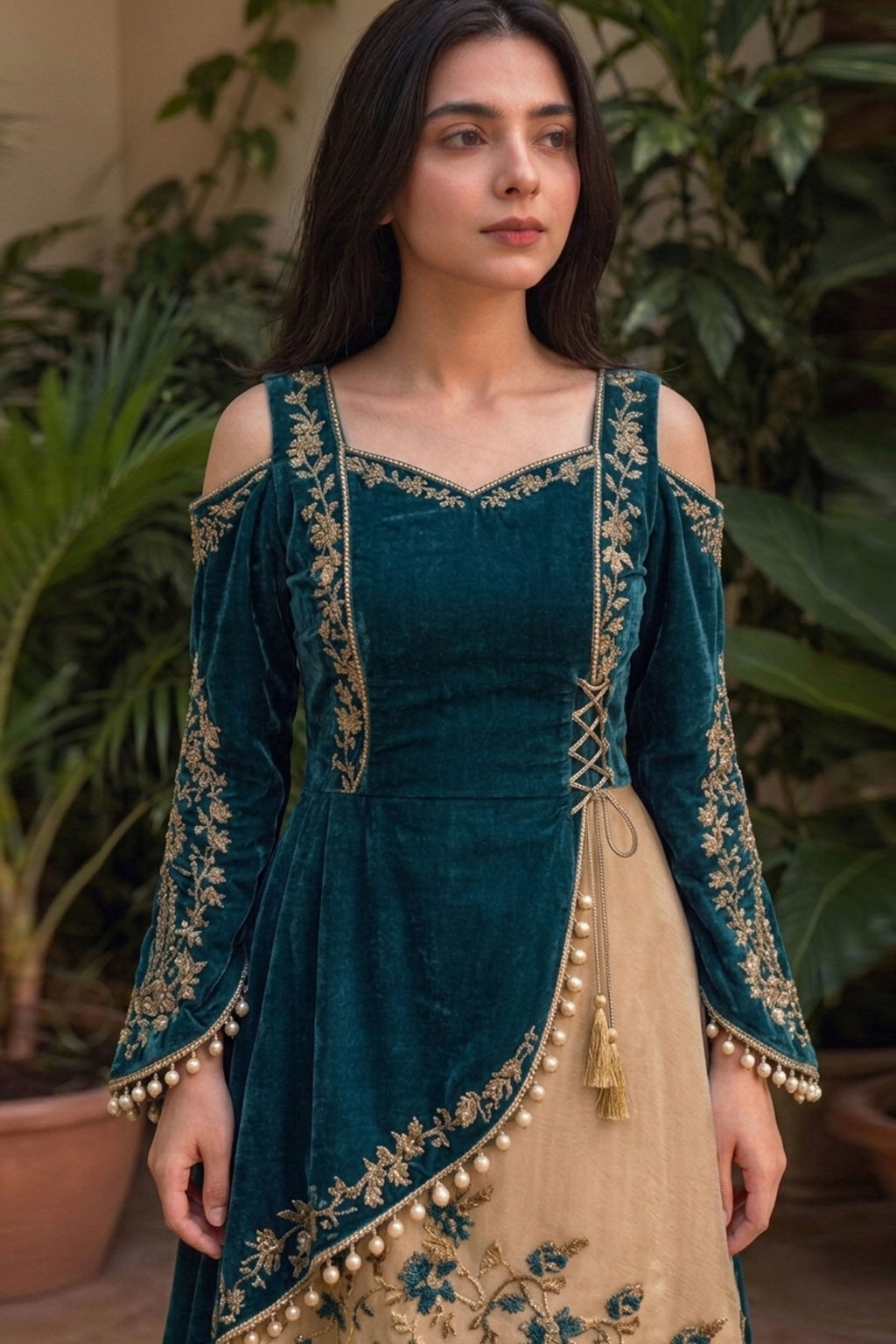 Nawabi-Designer Kurti with Palazzo Set
