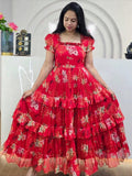 khanzan-Long Western Dress