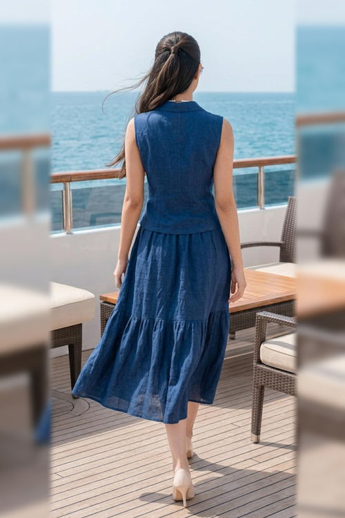 BlueSky-Women's Top Skirt Co-Ord Set
