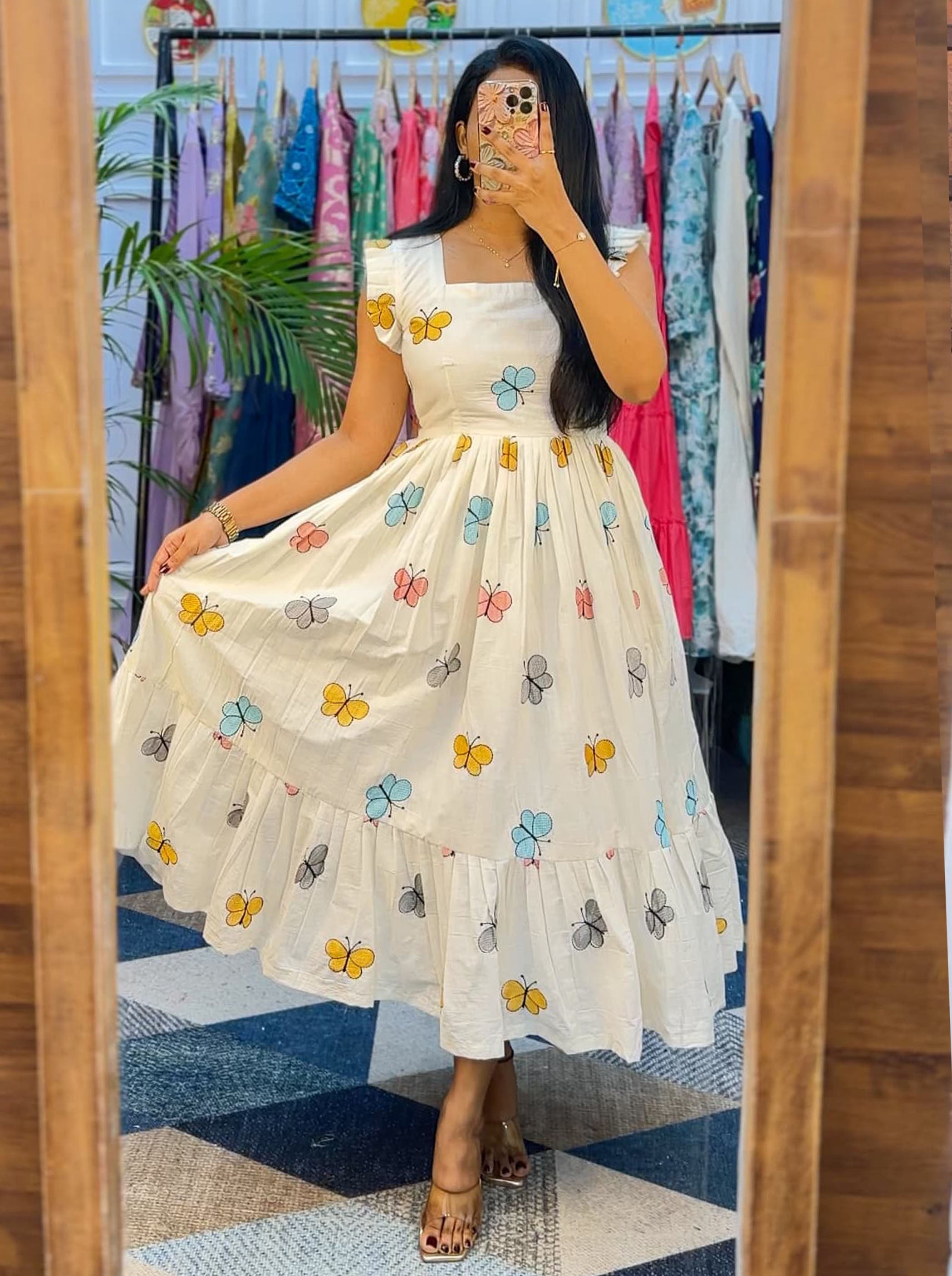 Elegent Beautiful Butterfly Western Wear