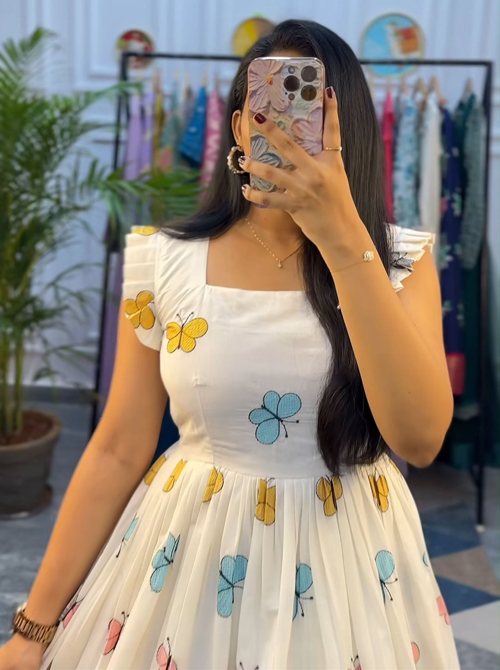Elegent Beautiful Butterfly Western Wear