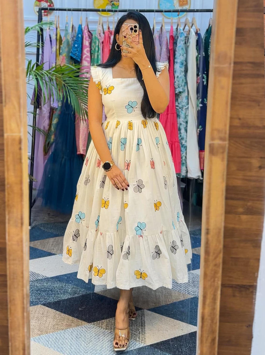 Elegent Beautiful Butterfly Western Wear